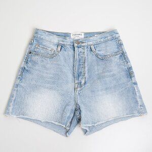 ✨ FRAME Denim Le Original Cutoff High Rise Jean Shorts Blue Light Wash Gregory